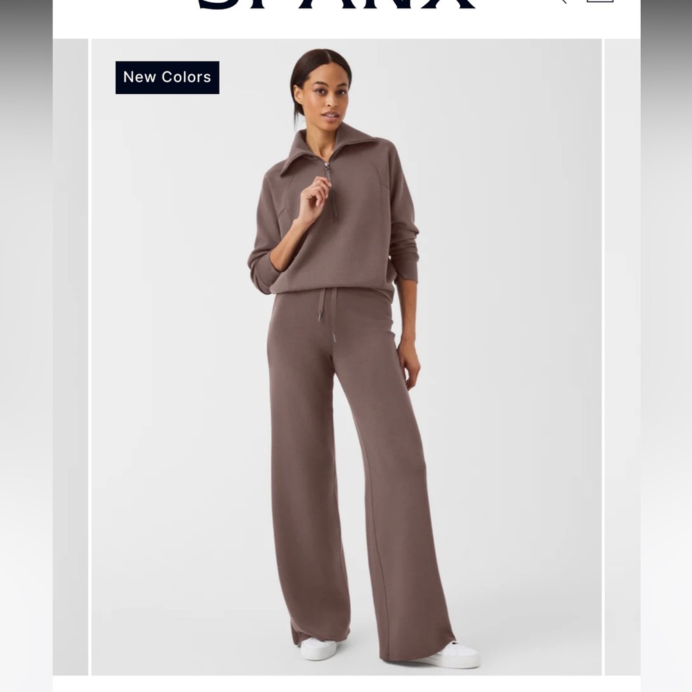 Spanx Air essentials half zip and wide leg pants